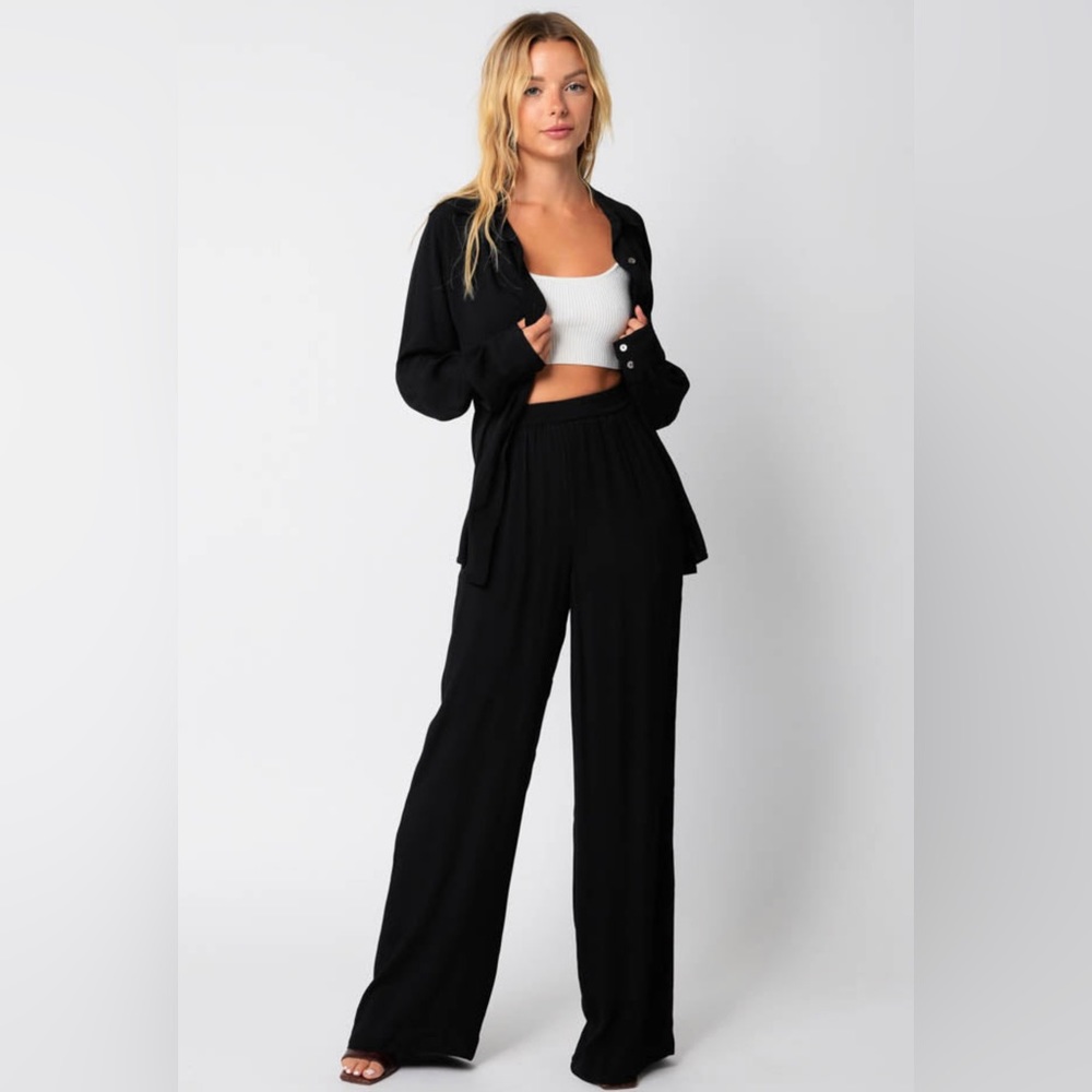 Two piece set-  pant and button down shirt